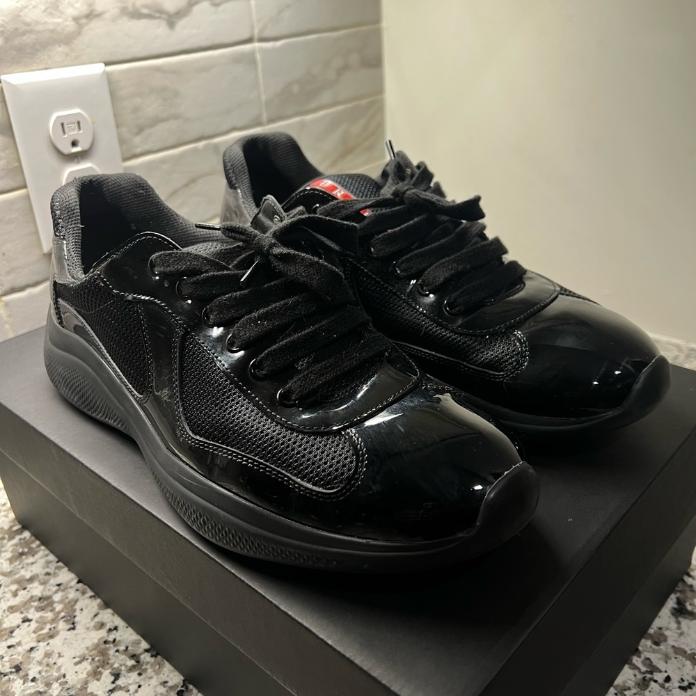 Mens Black Prada Sneakers